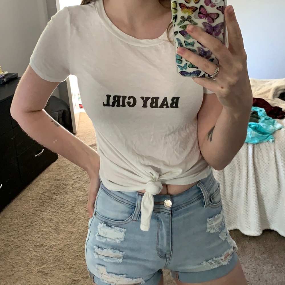 “Baby girl” crop top